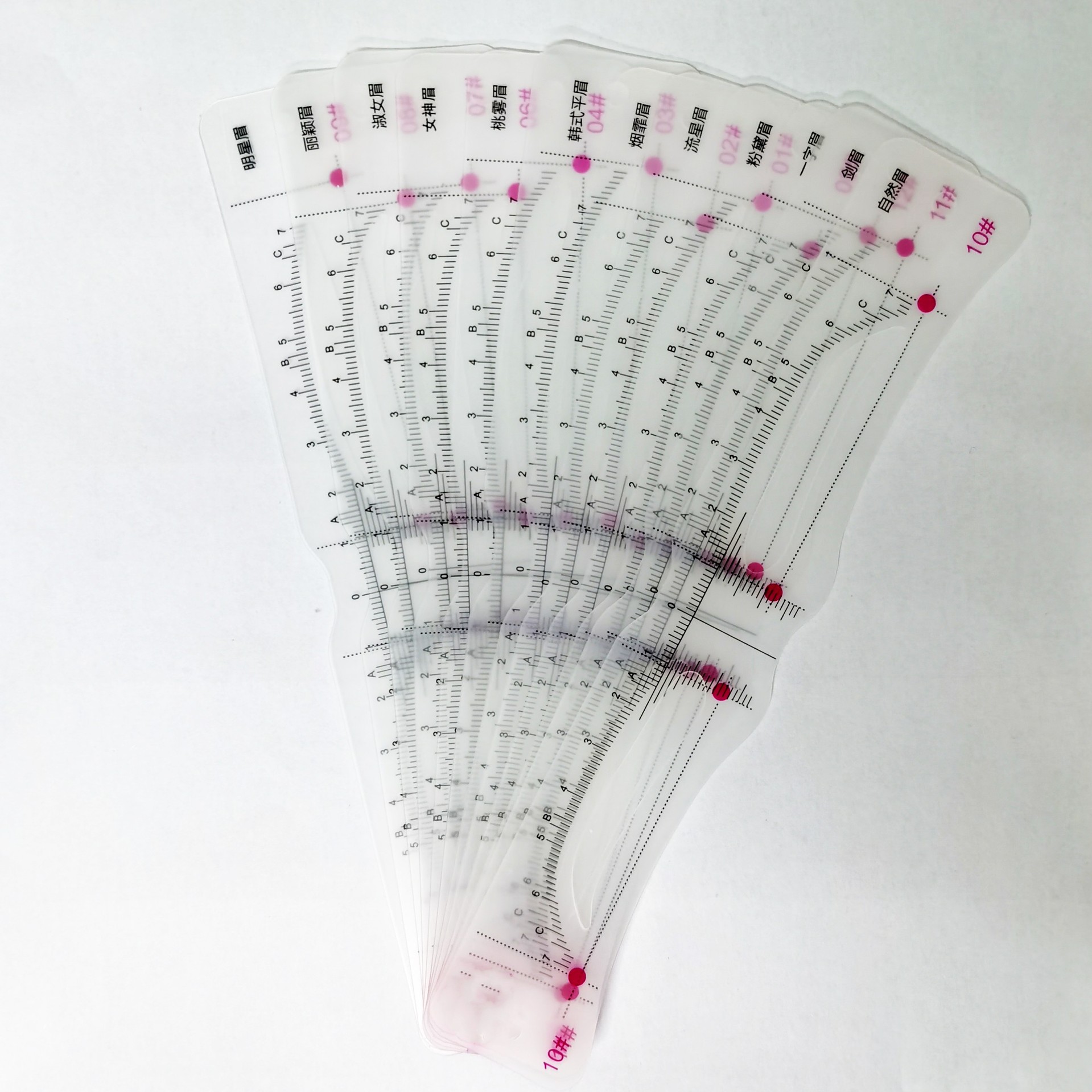 European and American hot selling 12 models of head-mounted silicone eyebrow card one-piece eyebrow card beginner eyebrow stickers lazy eyebrow drawing artifact