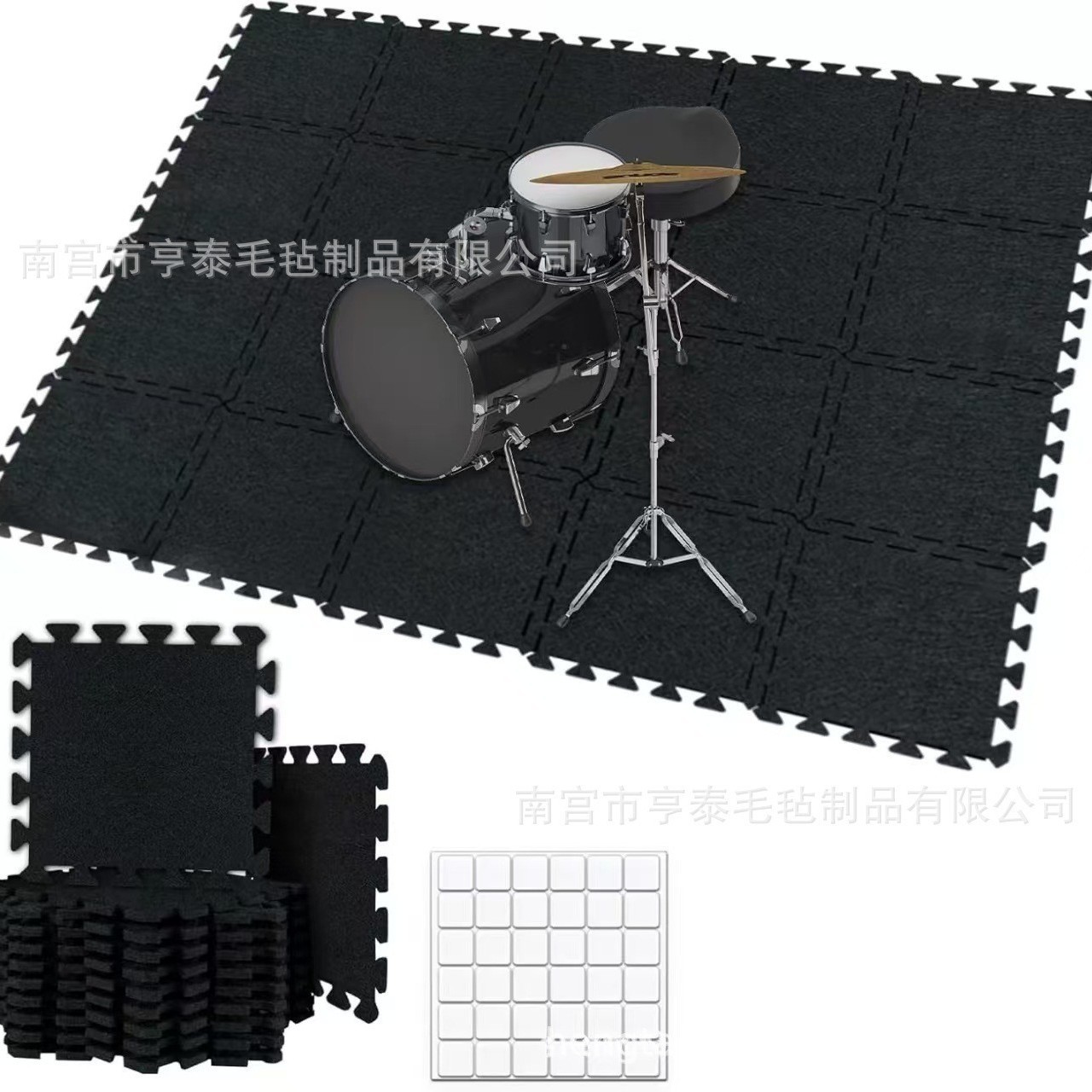 Кросс-бордер утолщенный звукопоглощающий войлочный мат, пиано-мат, мат для барабанной камеры, нескользящий мат для спортзала