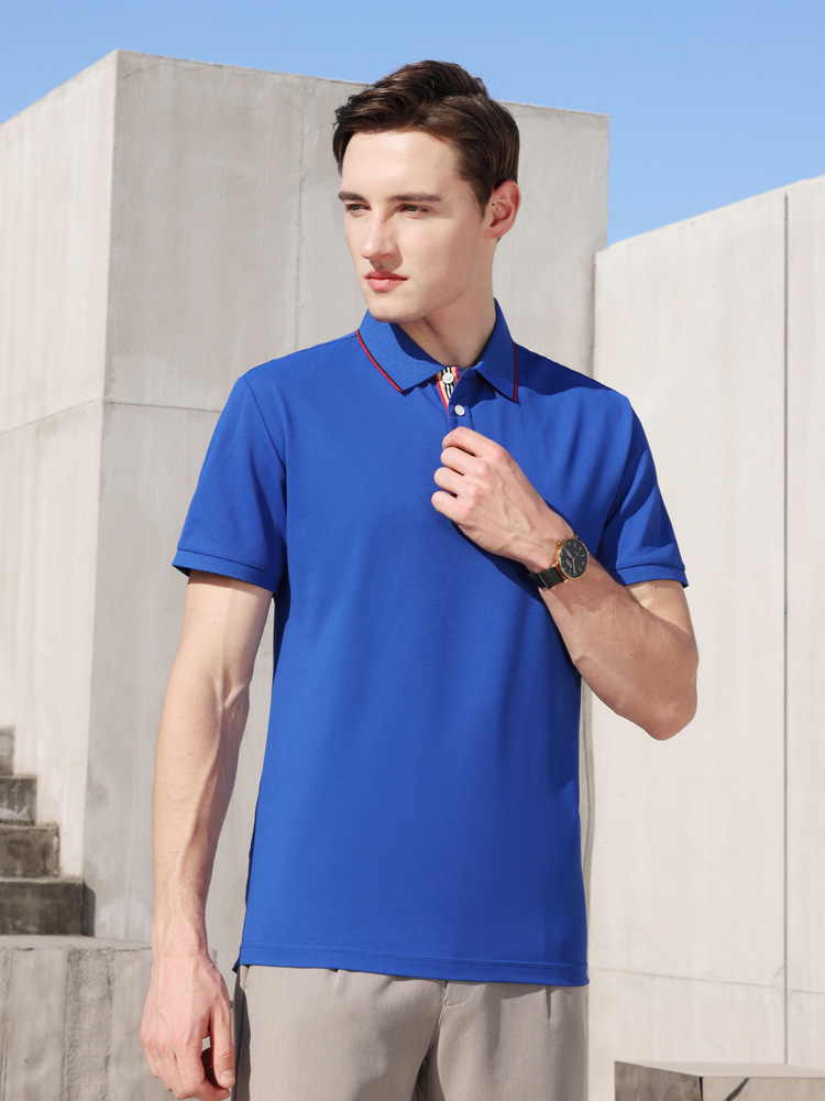 FEINA 2312 polo shirt printed logo overalls lapel work clothes short sleeve t-shirt printed embroidery summer