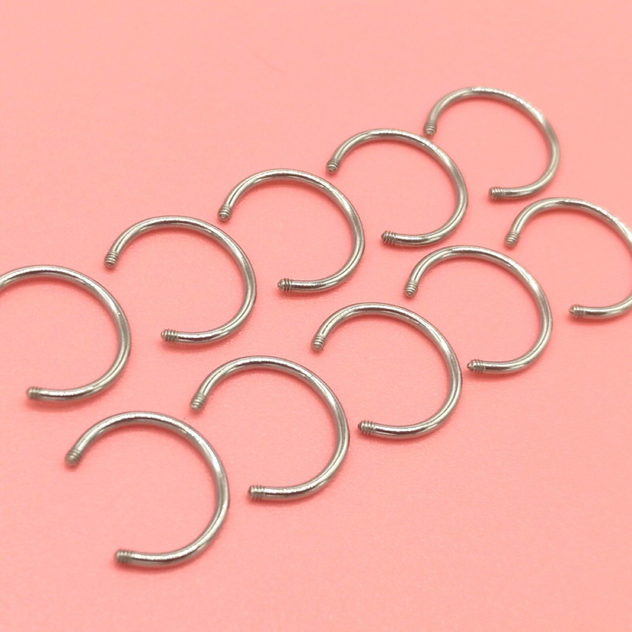 PierCing ACCessories Stainless Steel with Teeth Straight Rod Lip Nail Rod C-shaped Rod Thread PierCing ACCessories