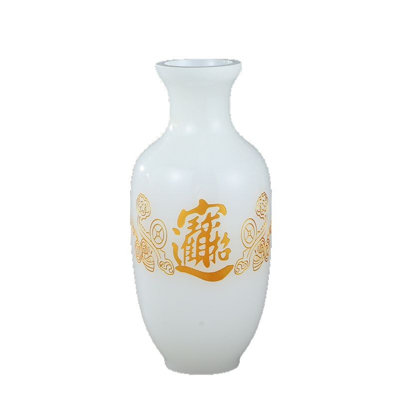 Ruyi Lucking Buddha Supplies Daquan Buddha Glazed Jade Heart Sutra Vase Buddha Word suit Home God-worship Supplies
