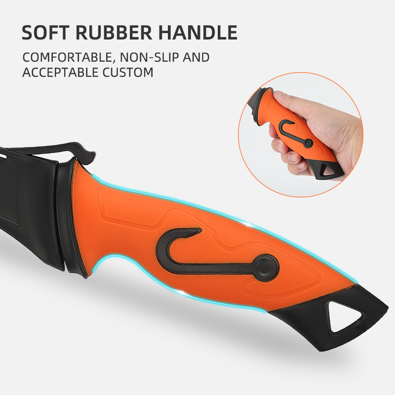New High Hardness Fish Knife with Sheath Back Tooth Fish Knife Outdoor Fishing Tools Fish Killing Knife Camping Stainless Steel Fishing Knife