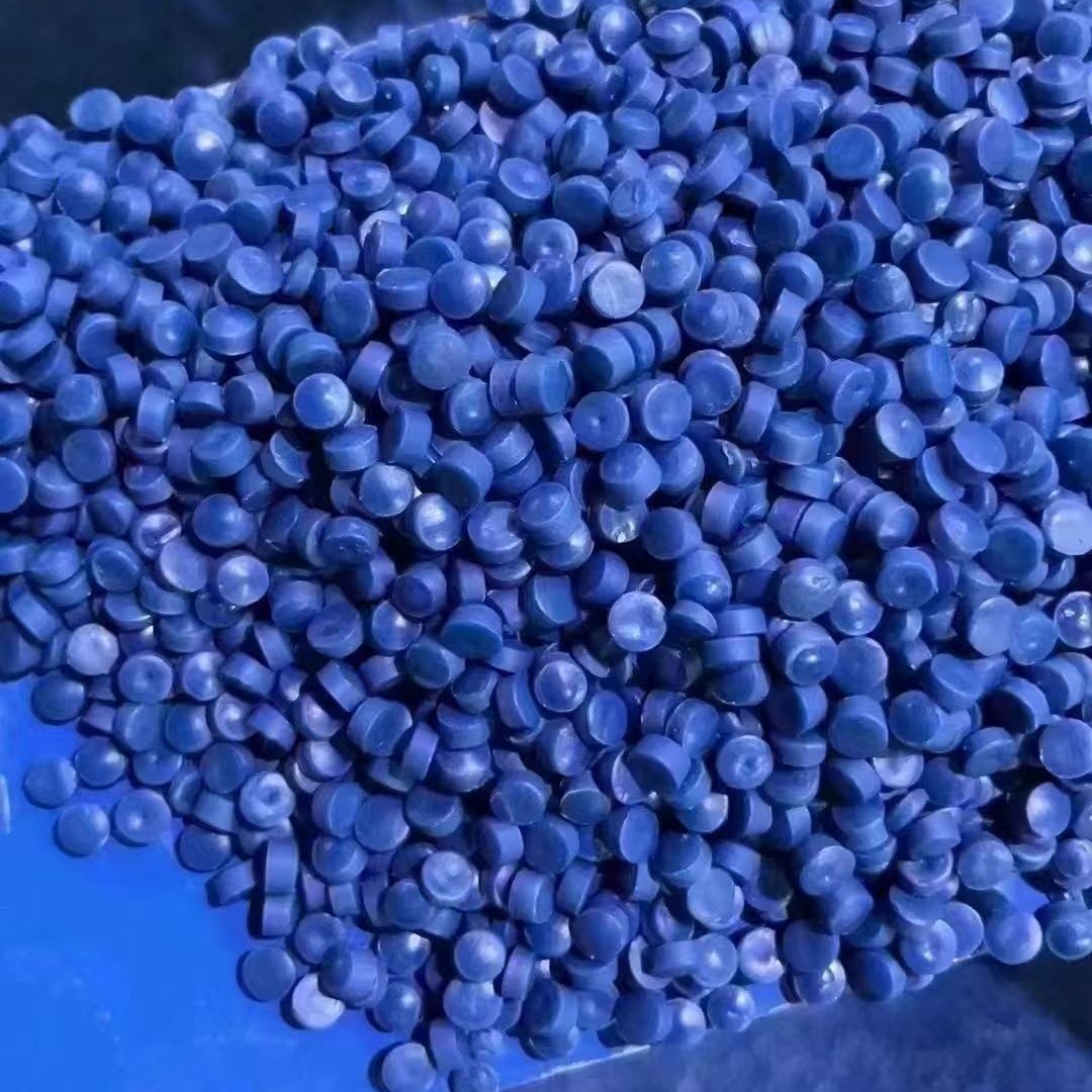 Blue Hdpe High Impact Recycled Plastic Particles High Density Polyethylene Pe Recycled Material Blow Molding Floating Ball Recycled Material