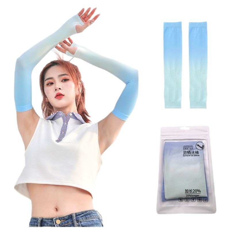 Ice-feeling Driving Summer Sunscreen Sleeves Women's Outdoor Sports Ice Sleeves Men's Ice Silk Sleeves Men's Riding Hand Sleeves Arm Protector