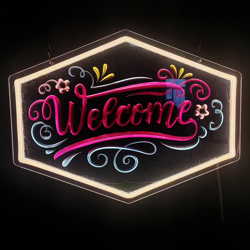 Embossed neon light electric competition room layout birthday party bar decoration atmosphere light