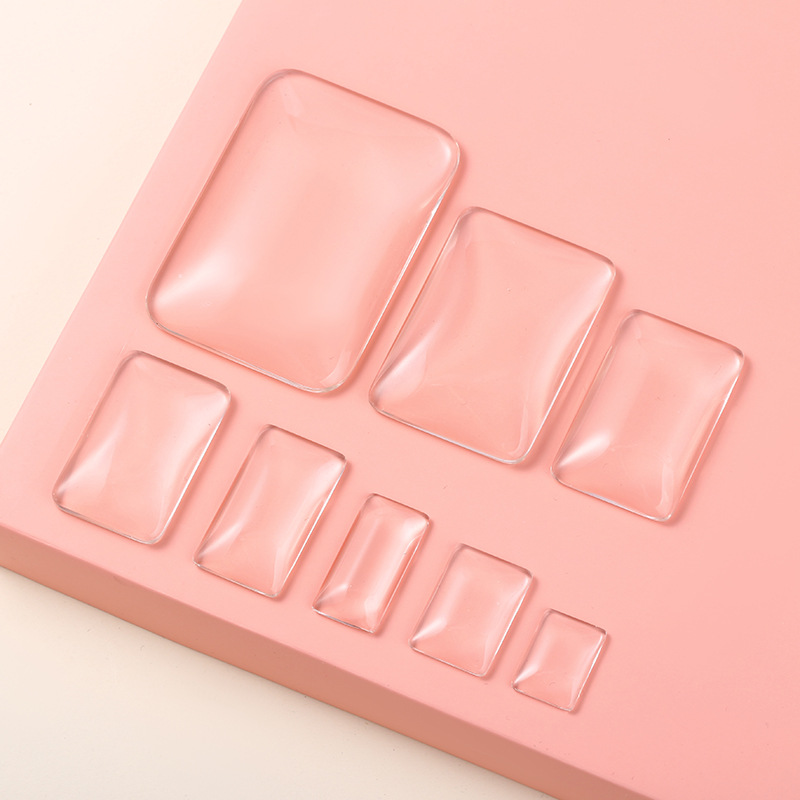 Прямоугольная кристальная стеклянная наклейка DIY прозрачная изогнутая плоское дно высокобorosilicate стеклянные держатели аксессуары стекла