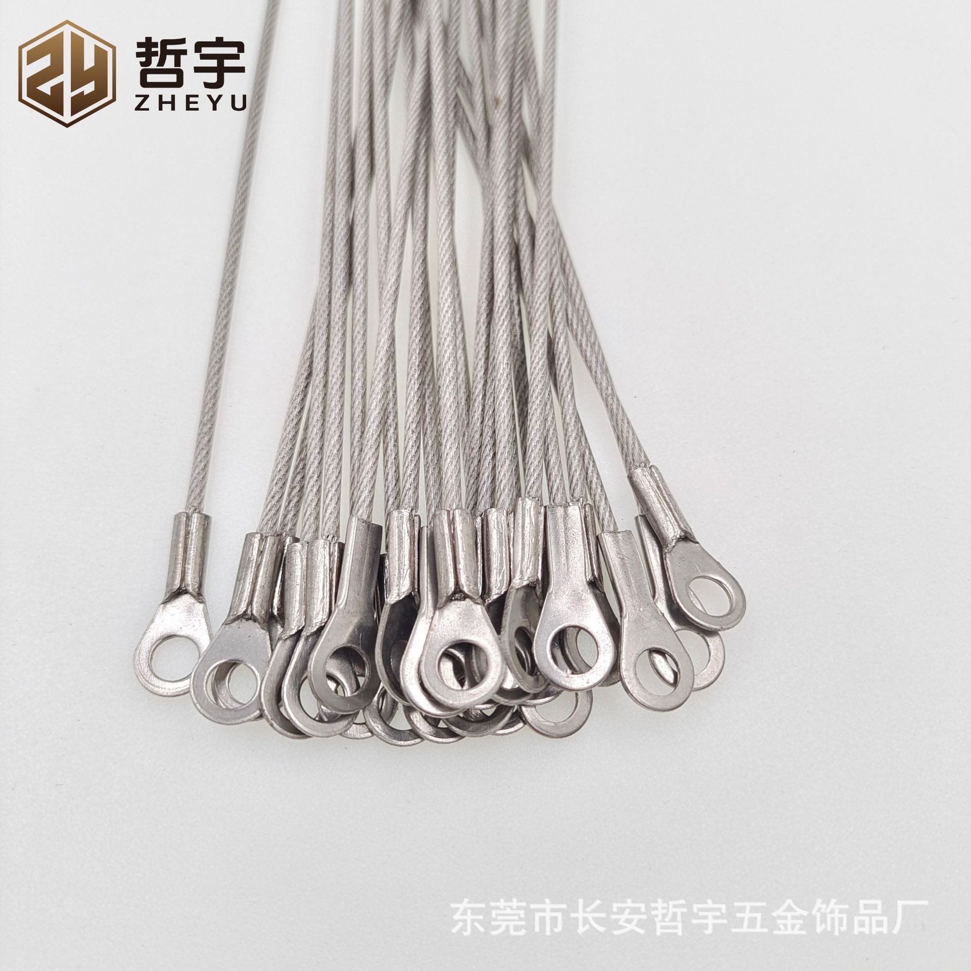 Spot 304 Stainless Steel Anti-Fall Rope Pull Rope Fixed Buckle Anti-Theft Safety Rope Rubberized Soft Steel Wire Rope Pressure Terminal