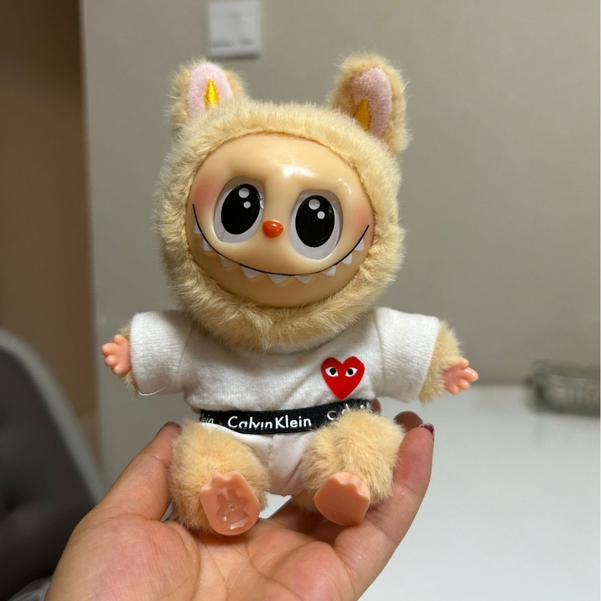 仅衣服拉布布一三代娃衣搪胶17cm衣服labubu三角裤套装内裤替换套