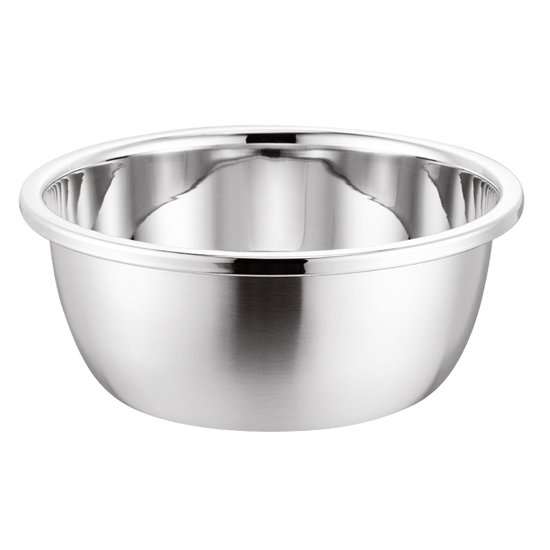 Non-magnetic Stainless Steel Basin Seasonings Tank Household Vegetable Washing Basin Egg Beating Basin Multi-use and Basin Hotel Commercial Kitchen Soup Basin