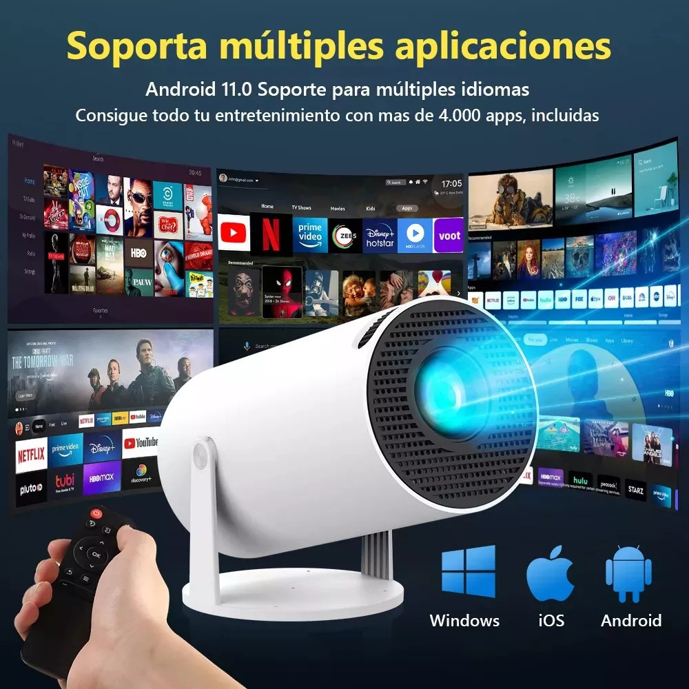 Overseas New Hy300 Amazon Hot Model Ultra-High Definition 4K Home Projector Projector Home Theater