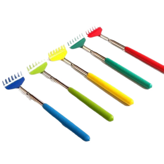 Stainless steel retractable color seven-tooth tickle does not ask for help tickle massage decompression tickle assistant old man happy