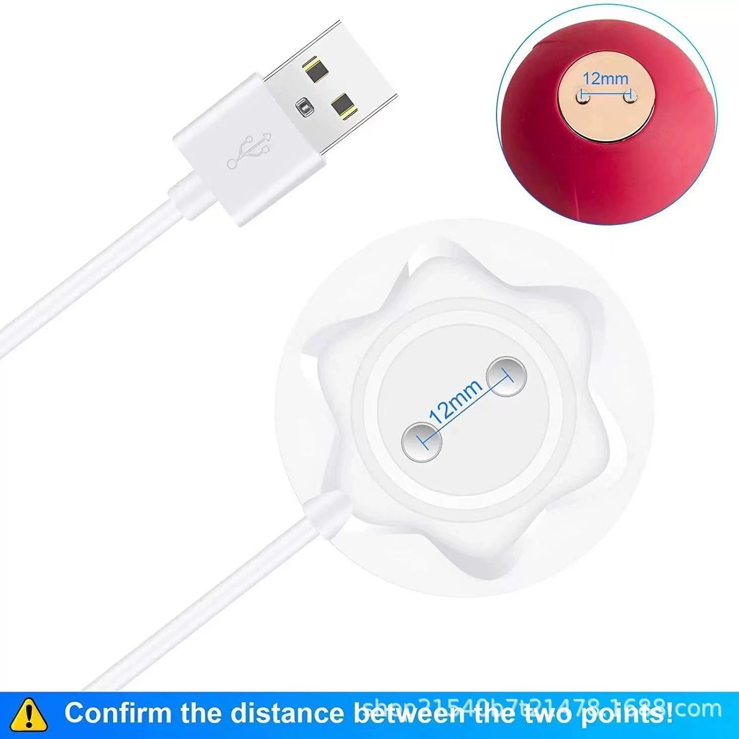 Meet Huan Rose Flower Heartbeat Niannu Jiao USB Base Type Charging Cable Women's Jumping Egg Fun