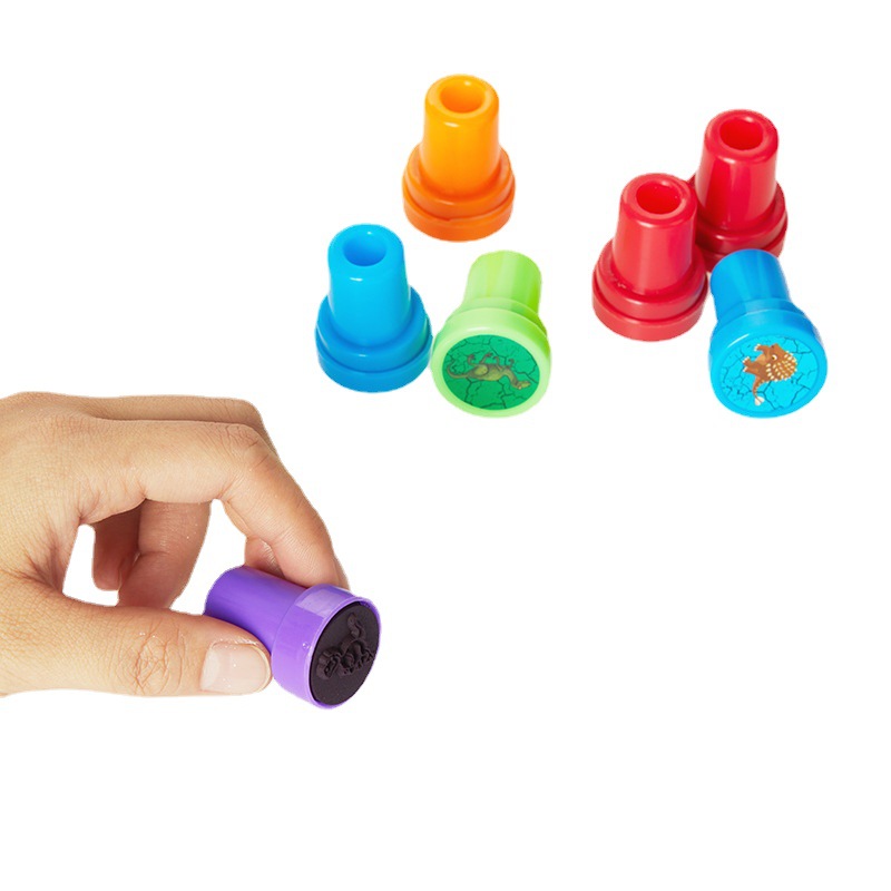 Animal footprints children's plastic toy seal cylindrical teacher reward foreign trade wholesale seal