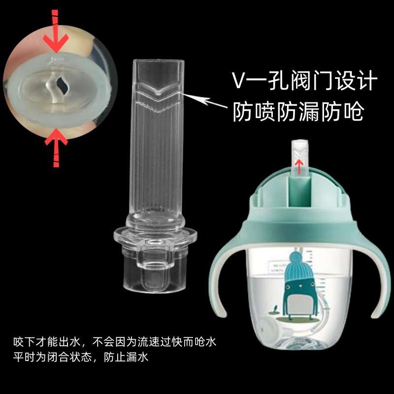 Wholesale children's straw Cup accessories straw head for babycare straw cup anti-spray leak-proof silicone straw mouth