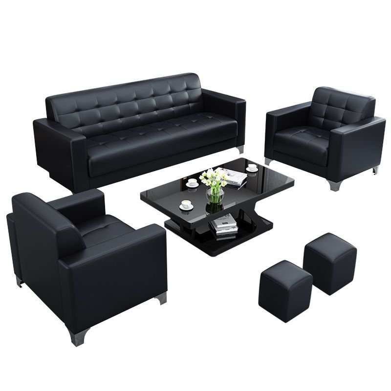 Office Sofa Business Reception Sofa Modern Simple Reception Single Three-Person Office Combination Sofa Coffee Table