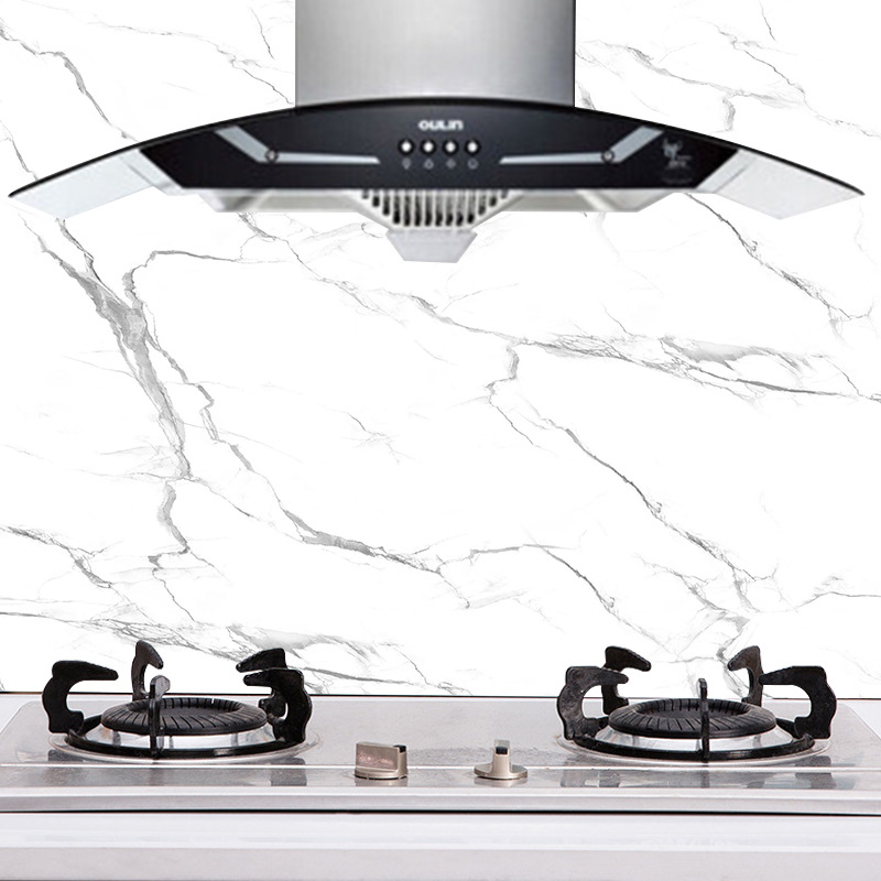 Imitation marble refurbished stickers tile self-adhesive wallpaper kitchen oil-proof stickers desktop wallpaper cross-border wholesale