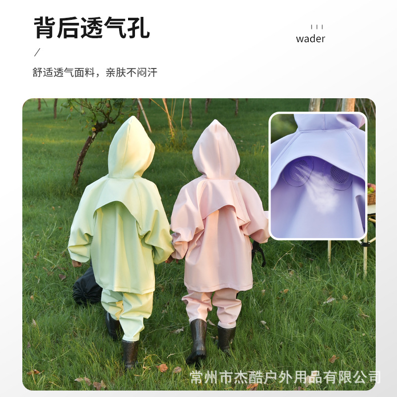 Children's Water Pants Raincoat suit Full Body Rain Pants Girls' Kindergarten Split Men's Waterproof Cross-border