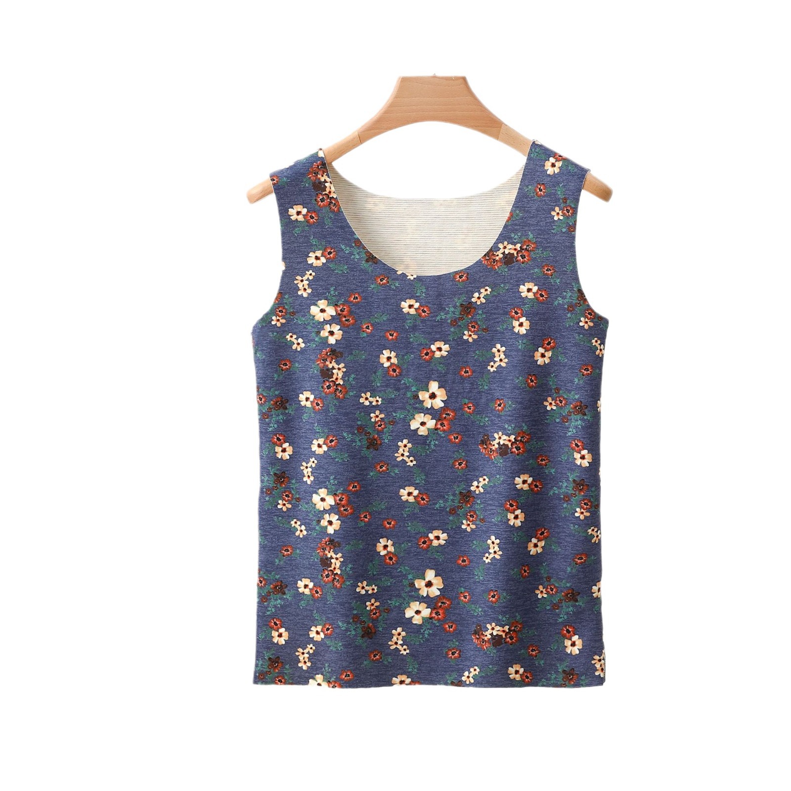 De Rong Seamless Warm Vest Women's Autumn and Winter New Inner Wear Base Shirt Middle-aged and Elderly Mother's Inner Top