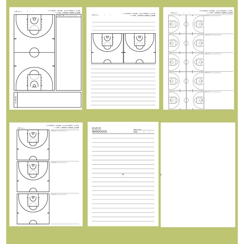 Basketball Tactics Notebook Kobe's Log Book Teaching Plan Book Training Book Coach Book Basketball Tactics Board