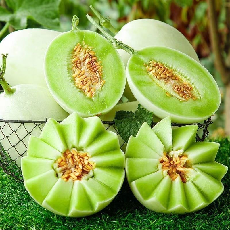 Authentic Jade Mushroom Melon 4.5kg Whole Box of Fresh Melon Fruit for Pregnant Women Soft Glutinous Crispy Melon 10 Wholesale Free Shipping 2.5kg Honey Melon