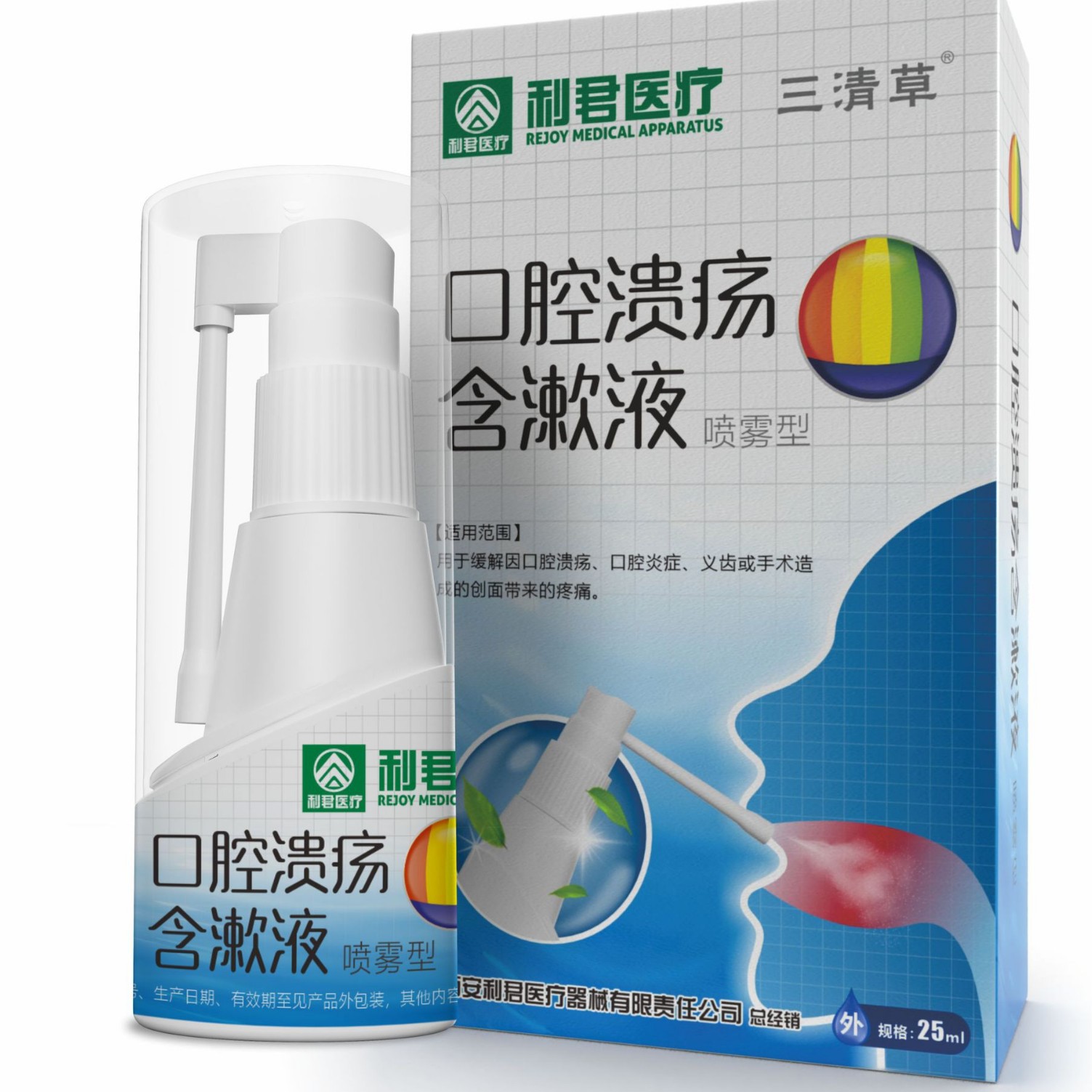 Lijun Class Ii Genuine Oral Spray for Oral Ulcers, Gargle to Relieve Pain, Heal Breath, Freshen and Protect Gums