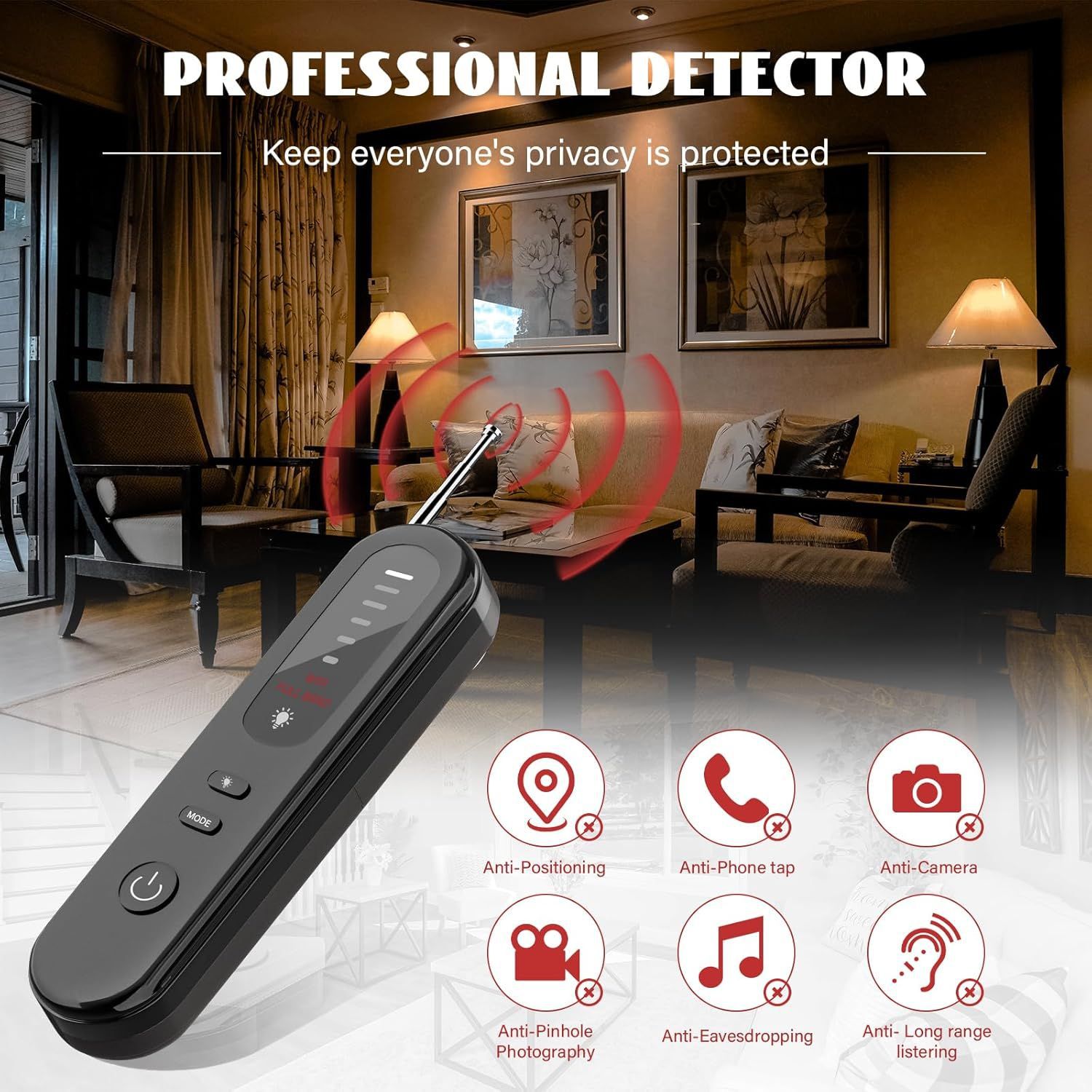 T01 Camera Detector Hotel Travel Infrared Detector Wifi Wireless Signal Scanning Detector T01
