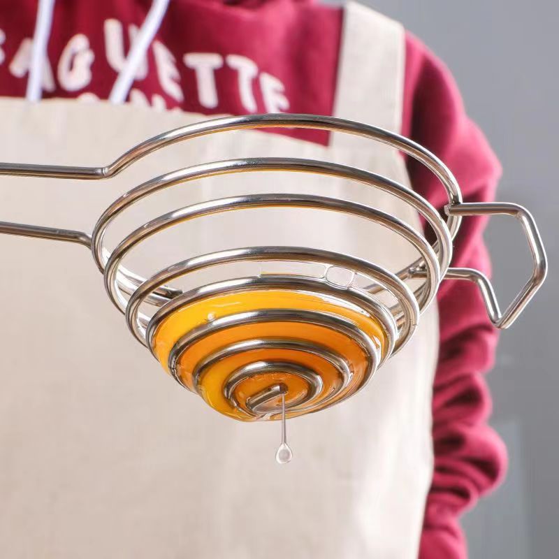 Long Handle Coil Egg White Egg Yolk Separator Stainless Steel Household Factory Egg Separator Strainer Egg Separator