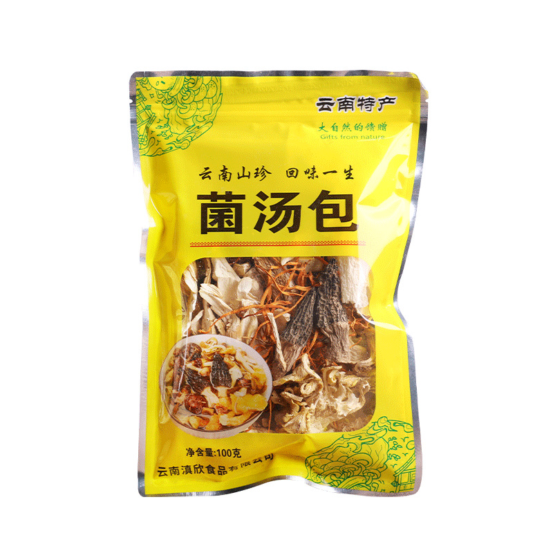 Mushroom soup bag Yunnan specialty dry goods batch market mushroom soup bag mushroom dry goods agricultural and sideline products mushroom soup bag