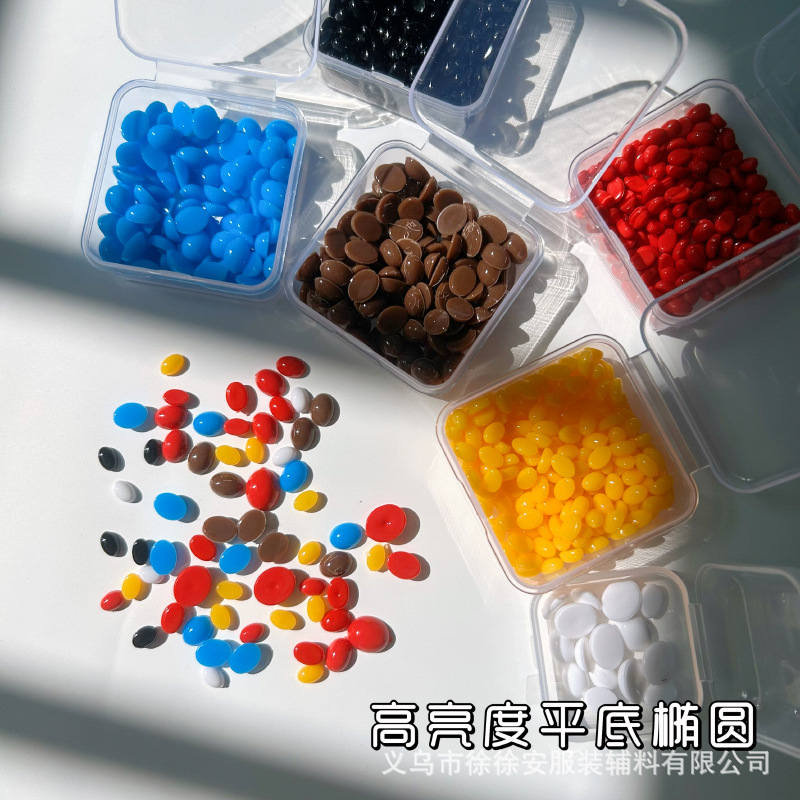 Highlight brown Yellow Oval Doll Eyes DIY Handmade Crochet Doll Nose Accessories Flat Base Patch Doll