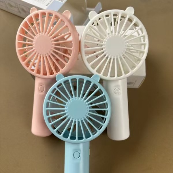 2025 cat ear small fan wholesale rechargeable mini portable gift printing USB fan handheld small fan