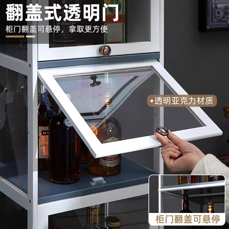 Living Room Wine Cabinet Wall Storage Cabinet Display High-End Integrated Cabinet Red Wine Display Cabinet Small Display Cabinet Home Wall