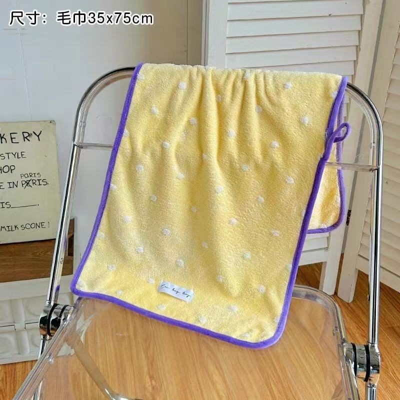 Coral Fleece Creative Snowflake Dot Towel Face Towel Student Dormitory Cleaning Face Bath Towel Household Absorbent