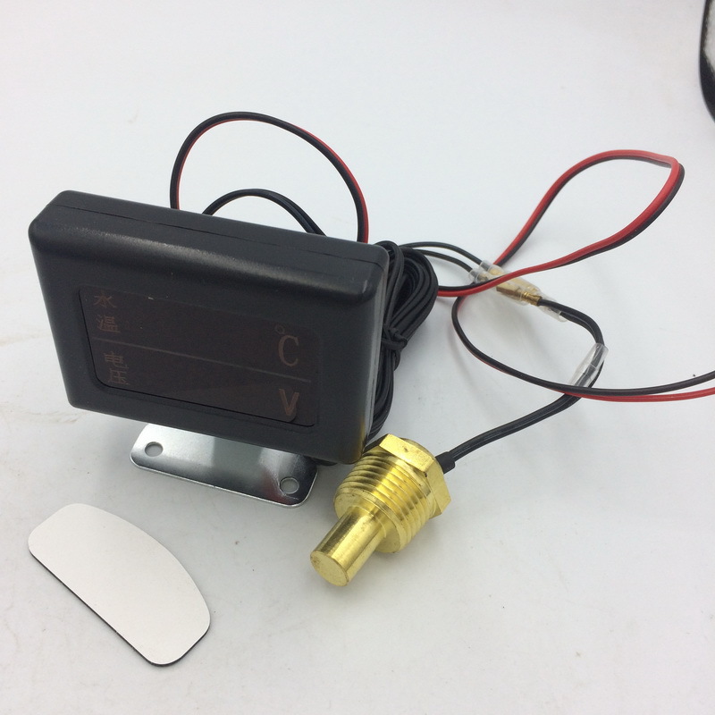 Dual Display Meter 12V/24V Universal Car Truck Modified Digital Water Temperature Voltage Combination Meter High Precision Digital