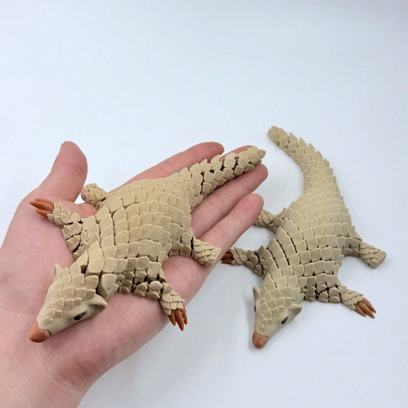 3D printed toy pangolin armored joint decoration figurines model, desktop ornaments and collectibles