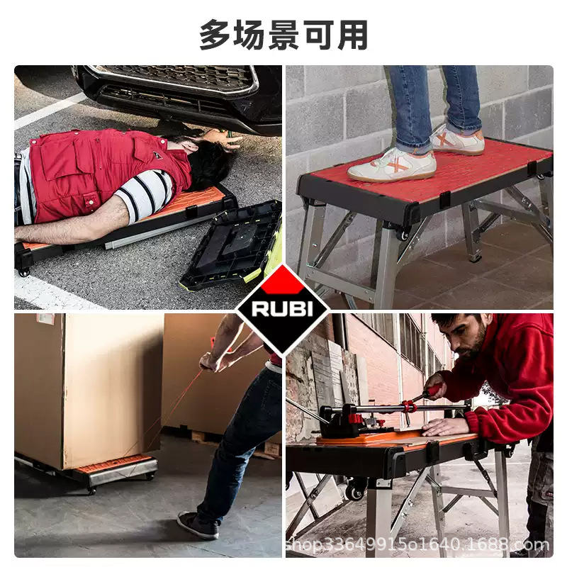 Rubi Rubi Workbench Woodworking Foldableable Bracket Multi-Functional Table Four-In-One Scaffolding Trolley Stable