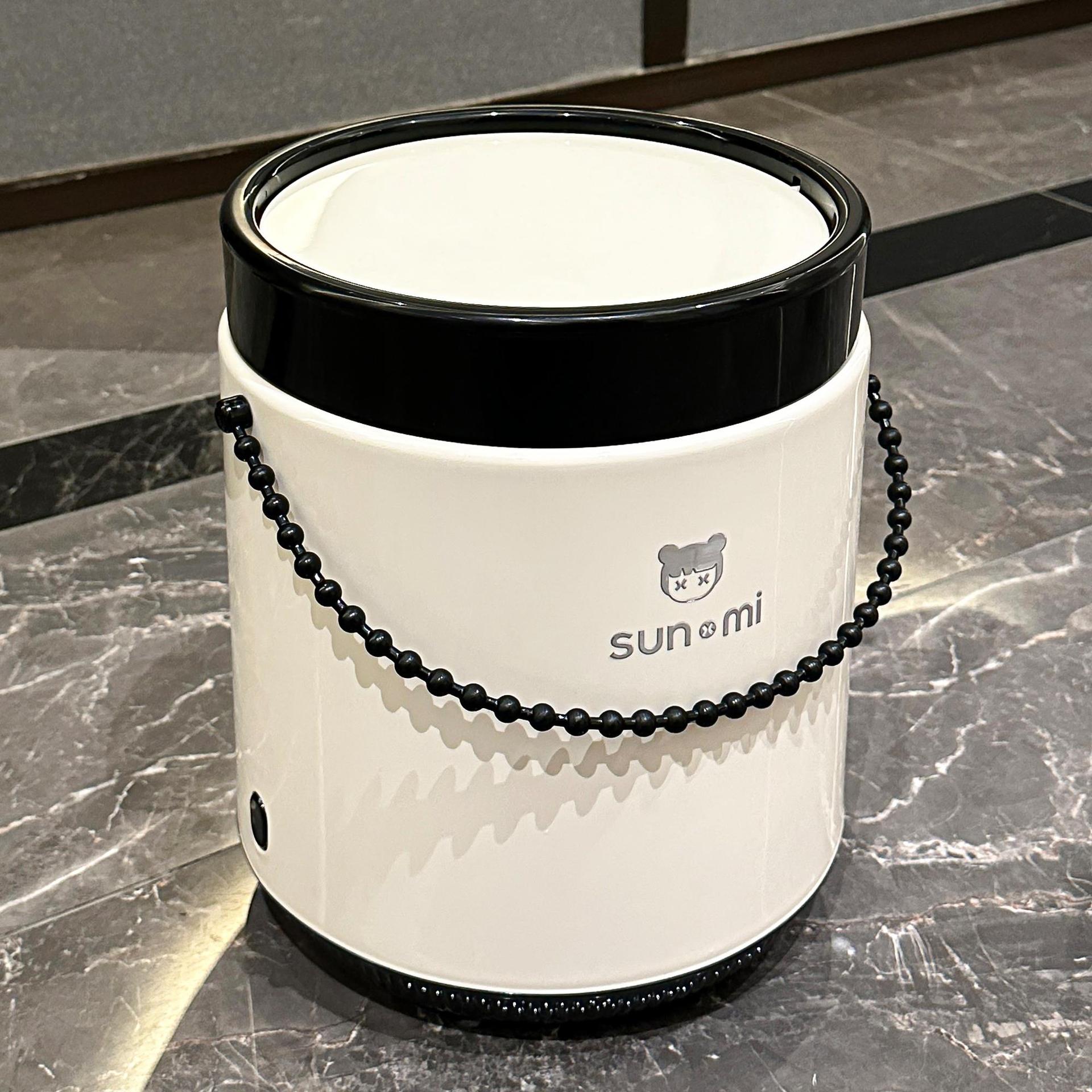 Мусорное ведро с крышкой, высококачественное легкое роскошное ведро для дома, большая емкость, креативное ведро для бумаги интернет-знаменитостей