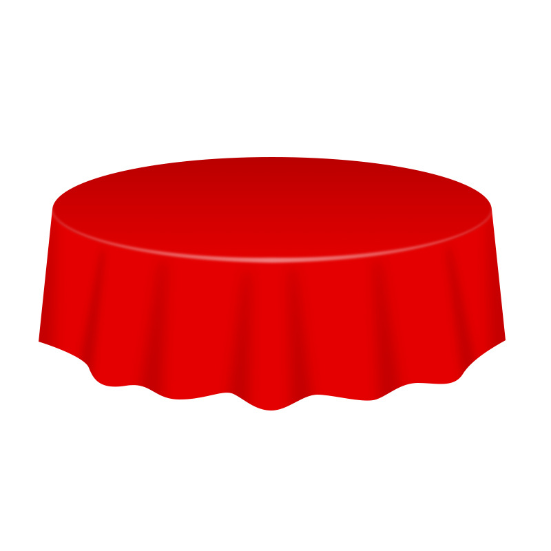 Round Table Solid Color Tablecloth Disposable Round Table Tablecloth Simple Style High-class Wedding Banquet Table Set Table Skirt Round Tablecloth