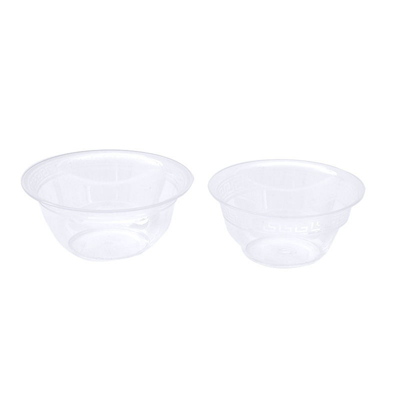 Disposable Aviation Crystal Bowl Thickened Bowl Restaurant Hotel Transparent Catering Dessert Bowl Food Grade Thickened Durable
