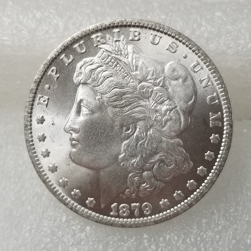 American Morgan Coin Original Light Cc Version Silver Coin Silver Dollar 13 Kinds of Antique Crafts Brass Silver-Plated Material Replica Coins