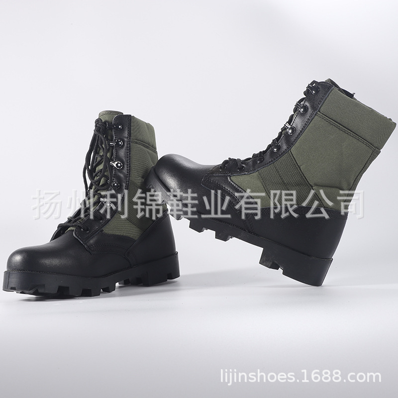Men's and Women's High-Top Panama Desert Boots Green Outdoor Hiking Boots Camouflage Combat Boots Outdoor Training Boots