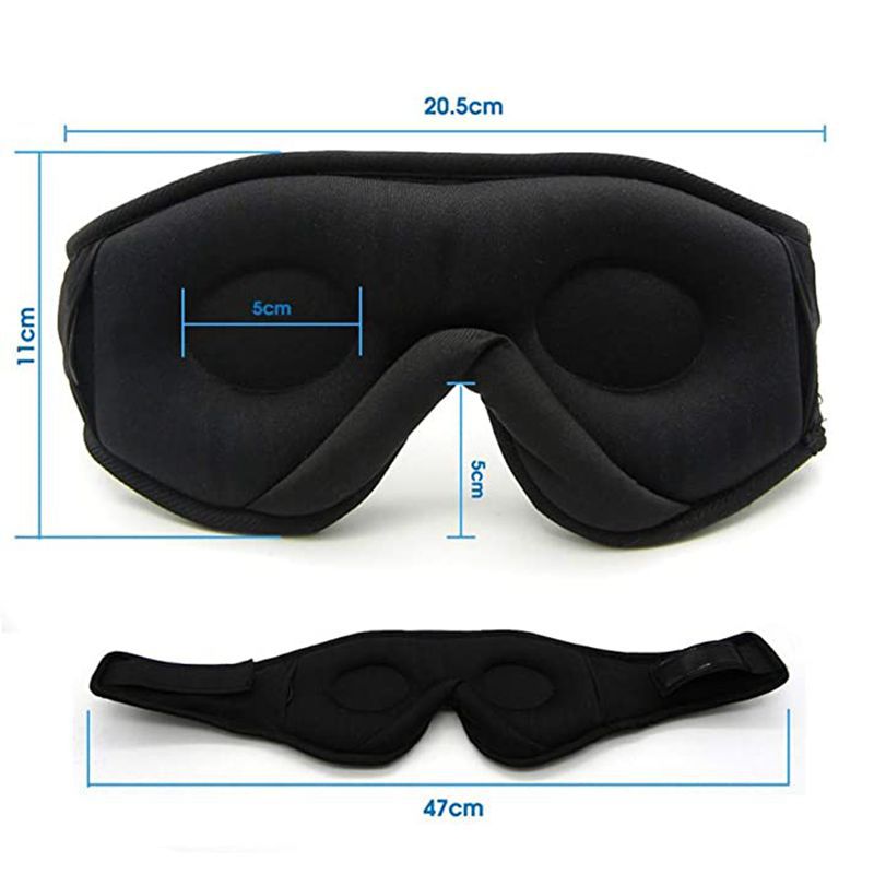 Factory Direct Sales 3D Wireless 5.0 Bluetooth Music Eye Mask Call Binaural Stereo Music Blackout Sleep Eye Mask
