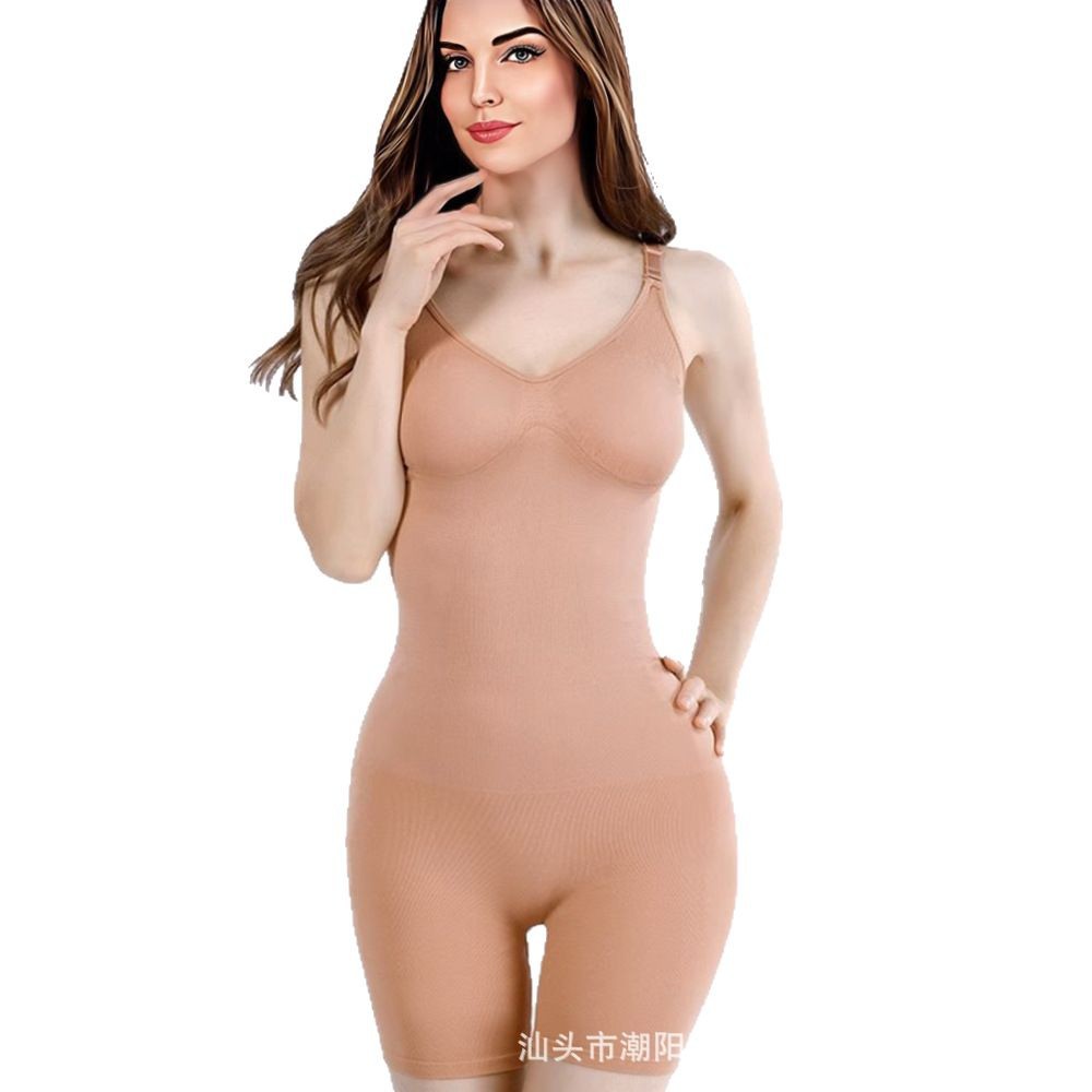 European and American Cross-Border Shaping Jumpsuit Skims Shapewear Push-Up Butt Lifting Tummy Control Pants Women's Large Size Open Boxer Briefs