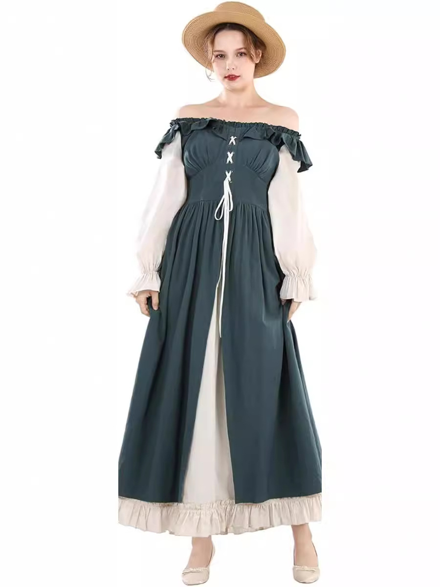 Renaissance dress women's medieval renaissance fairy dress long sleeve Ireland
