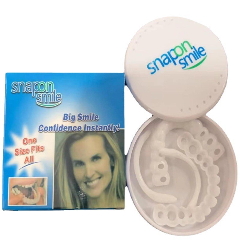 Cross-border snap on smile Whitening silicone simulation denture cover smile instant suction card fake dental sticker