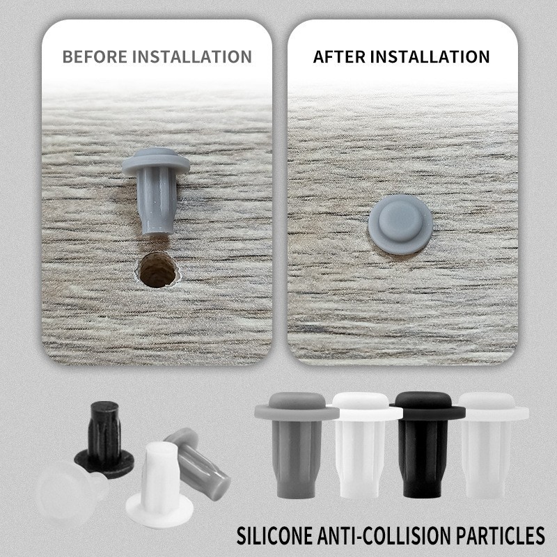 Silicone Anti-Collision Particles, Self-Adhesive Edge Wrapping for Door Panels, Wardrobe Cabinets, Anti-Collision Pads, Corner Soundproofing, Anti-Bump Rubber Particles, Anti-Scratch