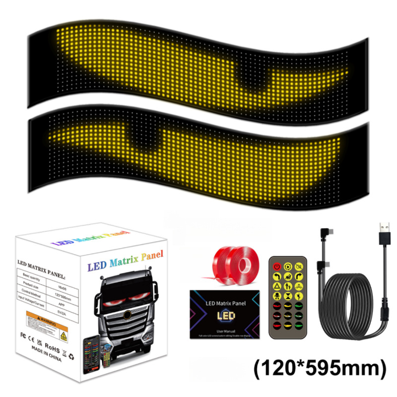 Factory Direct Supply Led Flexible Soft Screen Car Advertising Display Scrolling Car Sticker Screen Same Day Delivery