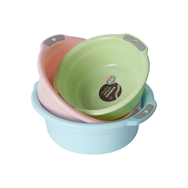 Double-Ear Plastic Basin Household Washbasin Adult Laundry Basin Gift Plastic Washbasin Printed Logo Manufacturer Wholesale