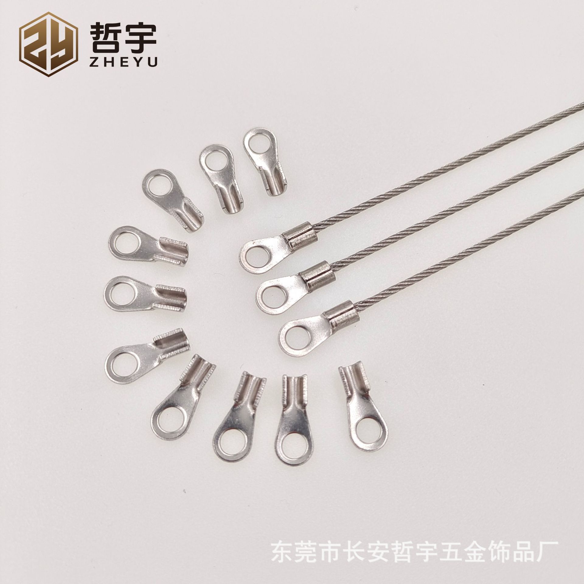 Spot 304 Stainless Steel Anti-Fall Rope Pull Rope Fixed Buckle Anti-Theft Safety Rope Rubberized Soft Steel Wire Rope Pressure Terminal