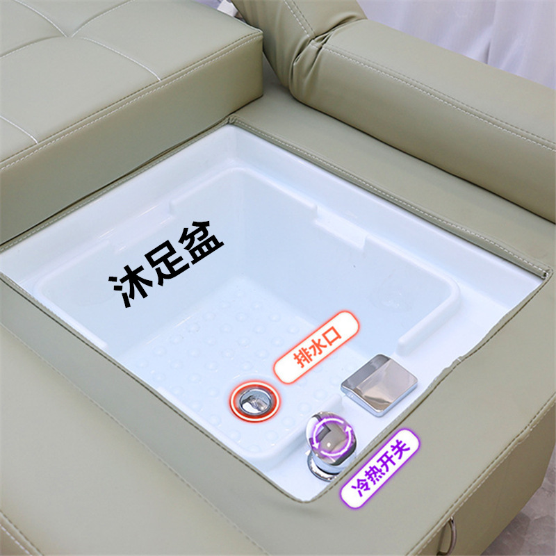 High-End Automatic Lifting Head Therapy Shampoo Bed with Water Circulation and Steaming, Beauty Bed for Beauty Salons, Foot Massage and Wellness