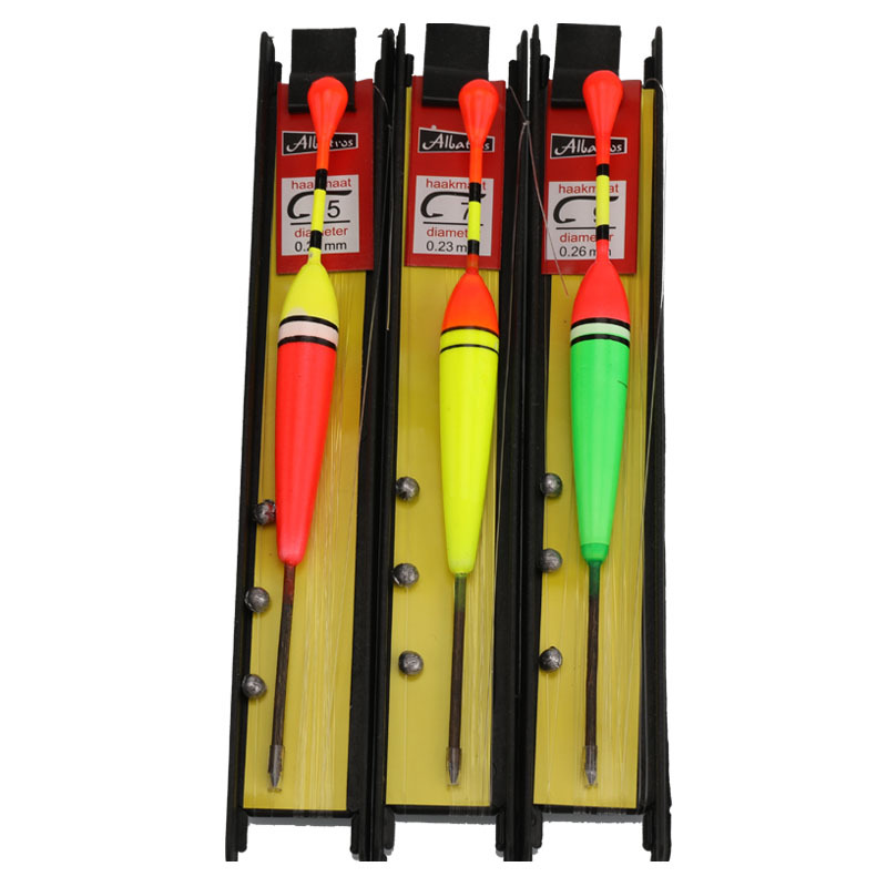 Wooden float set barbed single hook 5#7#9 #3 combination fish float set fishing gear fishing supplies